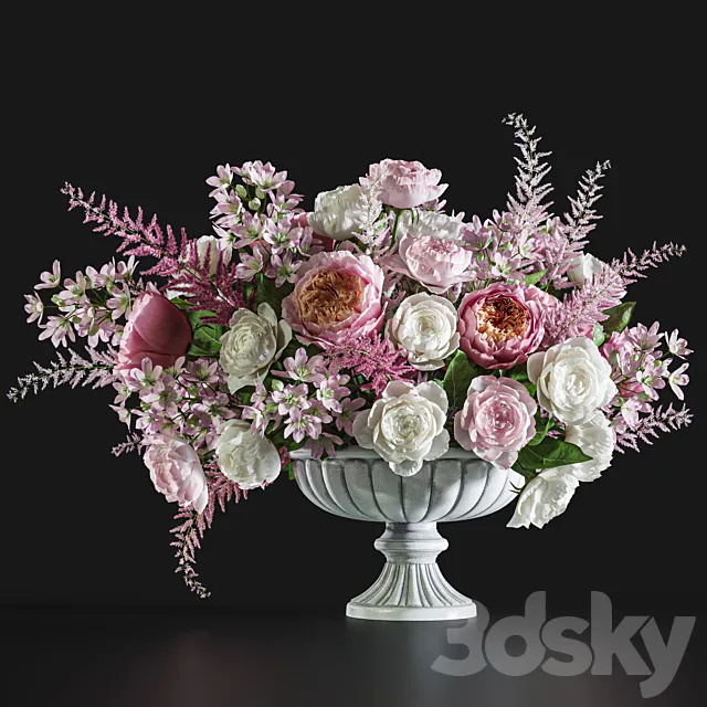 Flower Set 045 Centerpiece bouquet 3D Model Flower Set 045 Centerpiece bouquet 3D Model