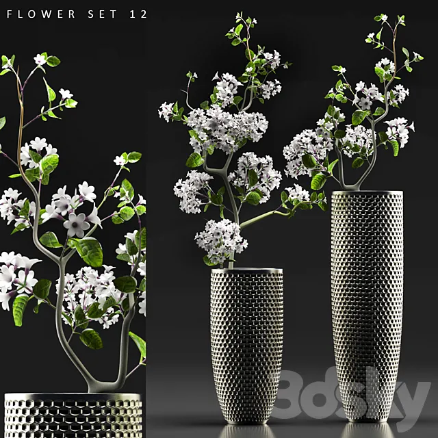 FLOWER SET 12 3DModel