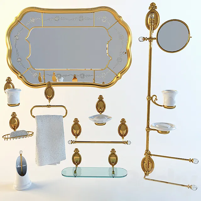 Flower set 3D Model Flower set 3D Model