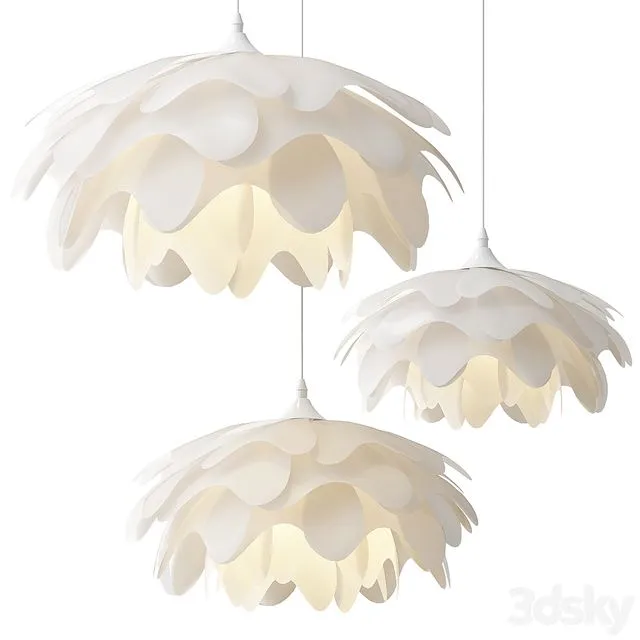 Flower Shaped Pendant Lamp 3D Model Flower Shaped Pendant Lamp 3D Model