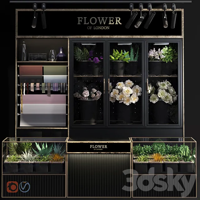 Flower Shop-refrigerated display 3D Model