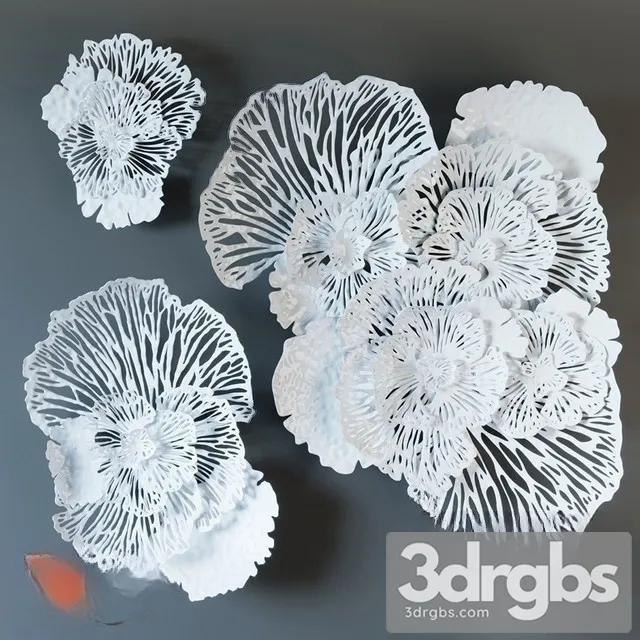 Flower Wall Art 3D Model Download