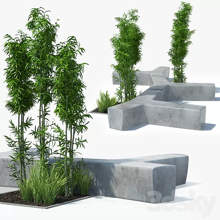 Flowerbed 3D Model Flowerbed 3D Model