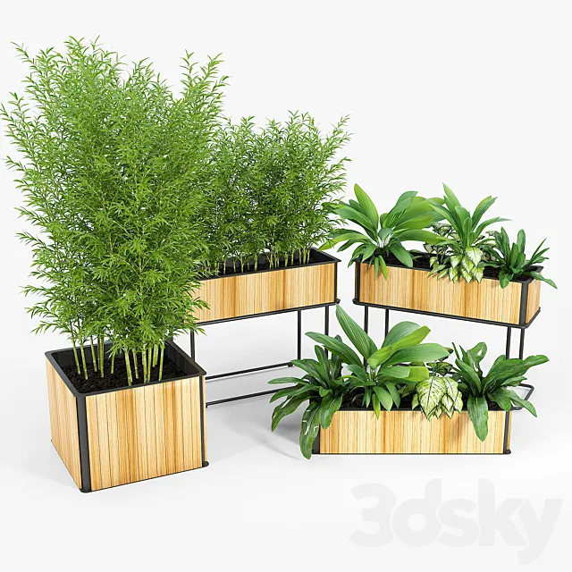Flowerbox Combine Planters 2 3D Model Flowerbox Combine Planters 2 3D Model