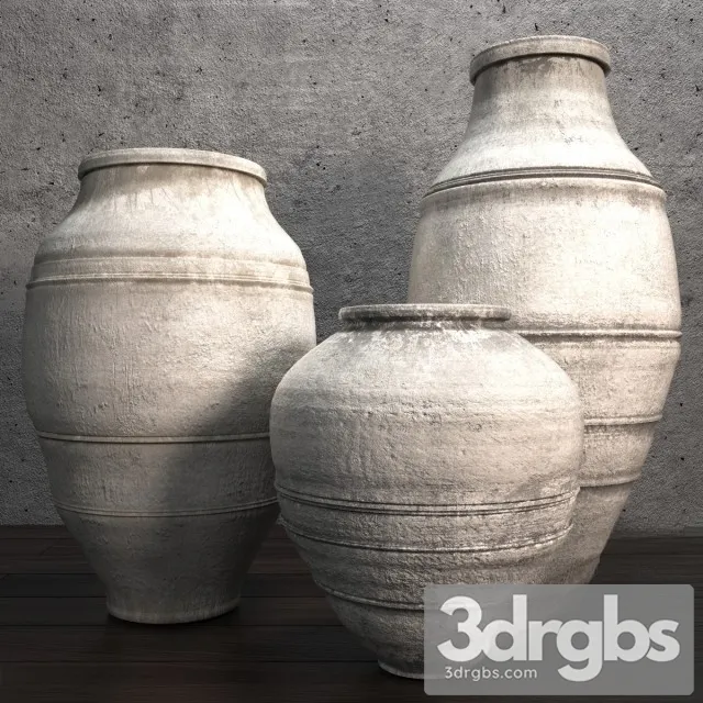 Flowerpot Round Spotted Small 3D Model Download