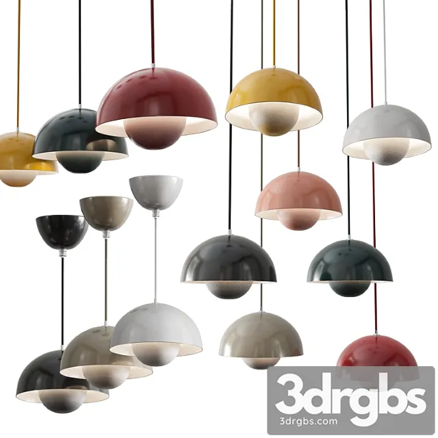 Flowerpot vp1 pendant by verner panton 3D Model Download Flowerpot vp1 pendant by verner panton 3D Model Download