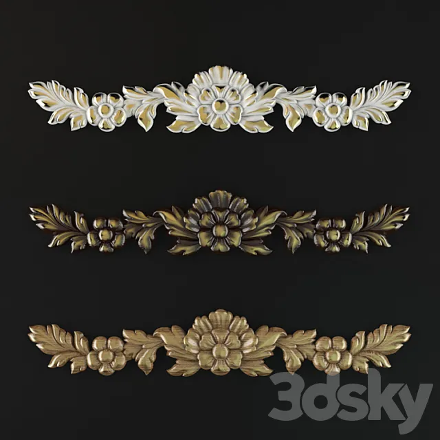 flowers carving 3D Model flowers carving 3D Model