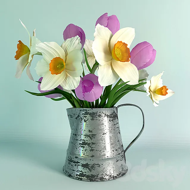 Flowers in a Jug 3DModel Flowers in a Jug 3DModel