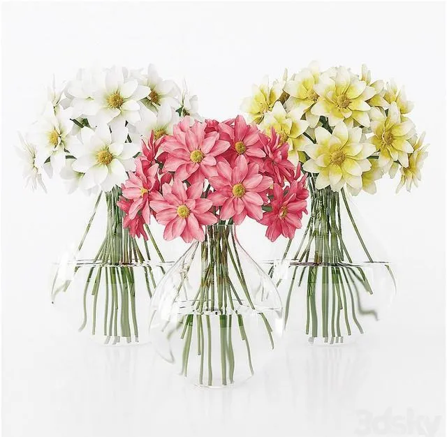 Flowers in a vase 002 3D Model