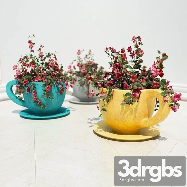 Flowers In Pots Cups Cup Flower Pot 1 3D Model Download Flowers In Pots Cups Cup Flower Pot 1 3D Model Download