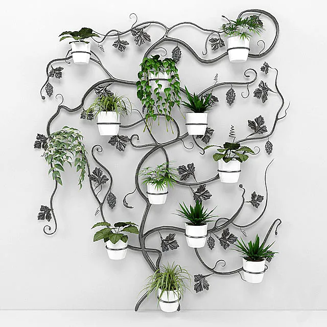 flowers on forged decor. 3DModel flowers on forged decor. 3DModel