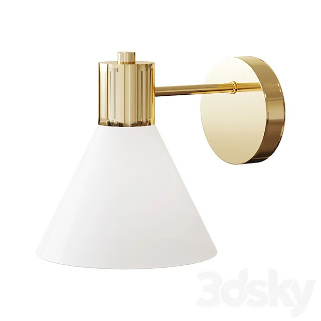 FLUGBO FLUGBO Wall lamp yellow copper _ glass 3D Model FLUGBO FLUGBO Wall lamp yellow copper _ glass 3D Model
