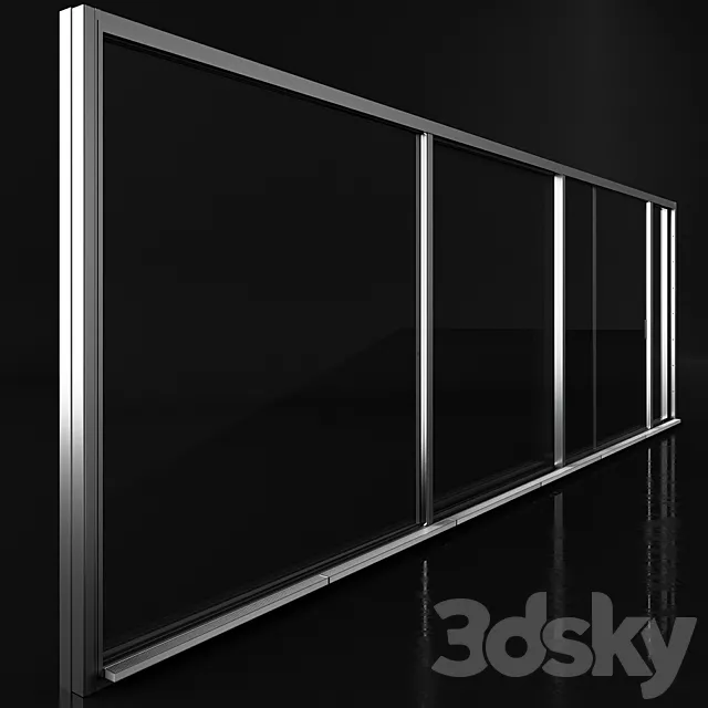 Flush frame swiss window 3D Model
