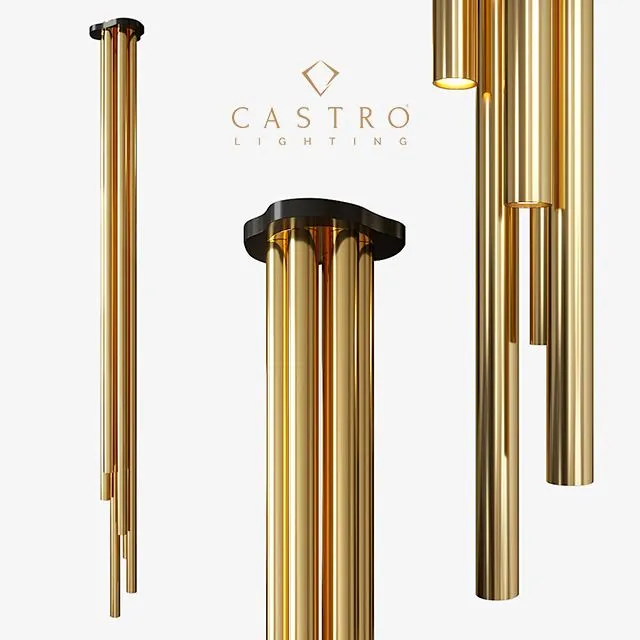 Flute suspension Castro Lighting 3D Model Flute suspension Castro Lighting 3D Model