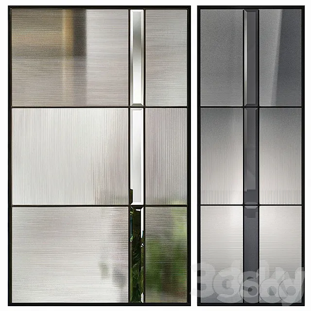 Fluted and ribbed glass 3D Model