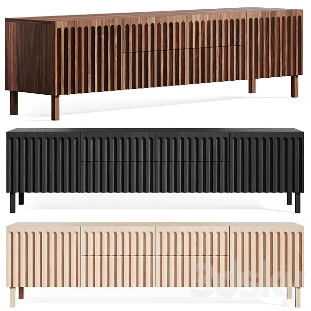 FLUTED (MEDIA) CABINET by Galvin Brothers 3DModel FLUTED (MEDIA) CABINET by Galvin Brothers 3DModel