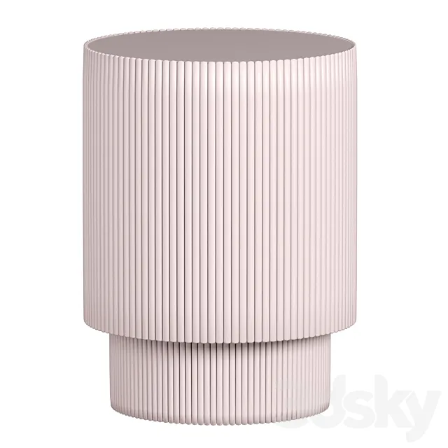 fluted side table 3D Model