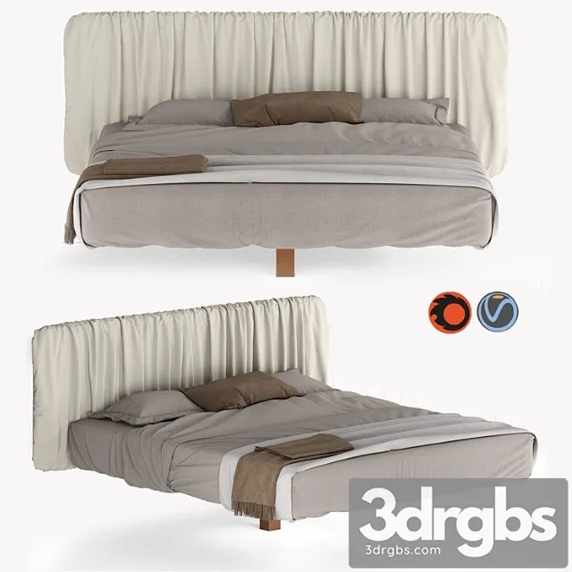 Fluttua Replis Bed From Lago 3D Model Download