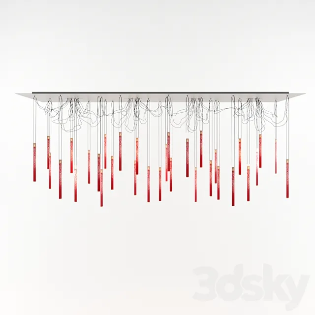 Flying Flames by Ingo Maurer 3D Model Flying Flames by Ingo Maurer 3D Model