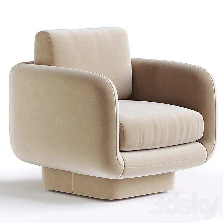 Flynn Luxe Swivel Chair 3D Model Free Download