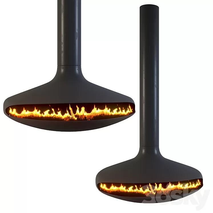 Focus creation GYROFOCUS Fireplace 3D Model
