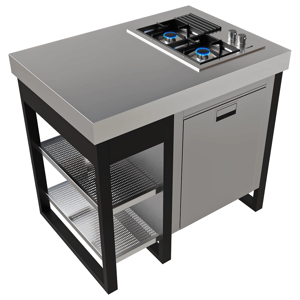 Fogher – Cabinet model with gas stove DX 3D Model