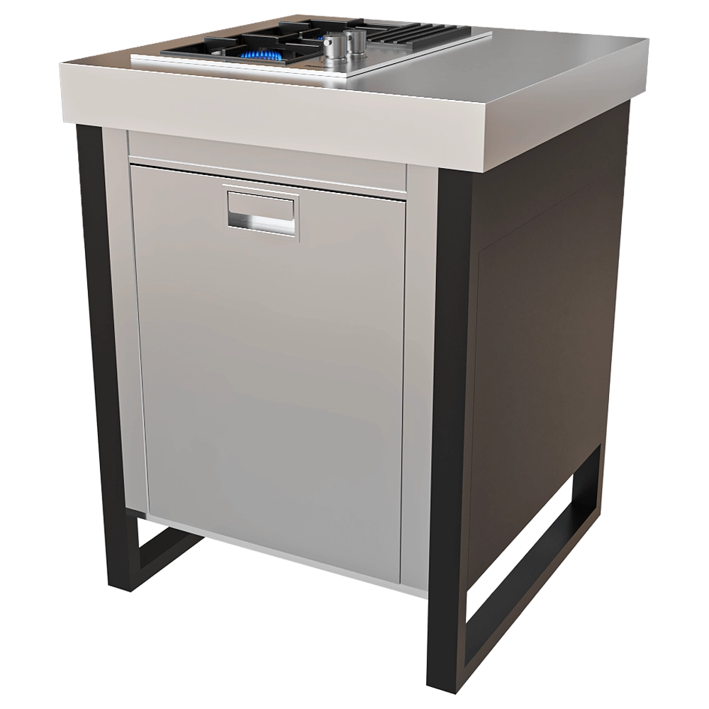 Fogher – Fridge module with burner gas SX 3D Model