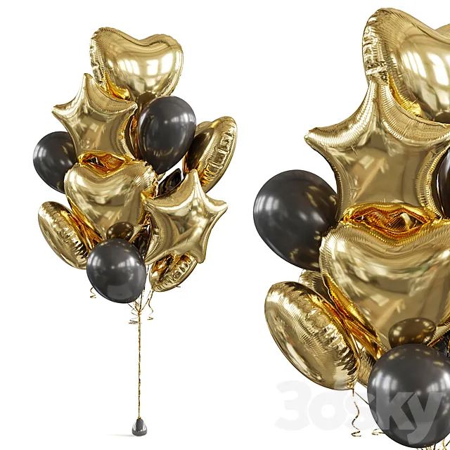 Foil balloons 3D Model