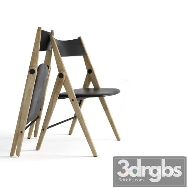 Folding Cafeteria Chairs 3D Model Download