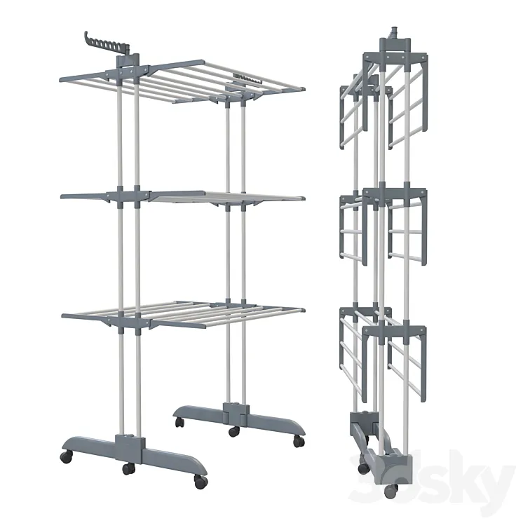 Folding clothes dryer 3D Model Free Download Folding clothes dryer 3D Model Free Download