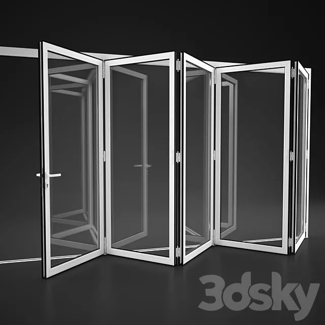 Folding doors Alumil 3DModel