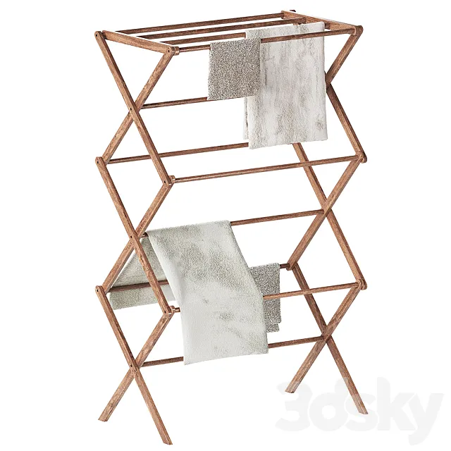Folding drying rack Zara Home 3D Model