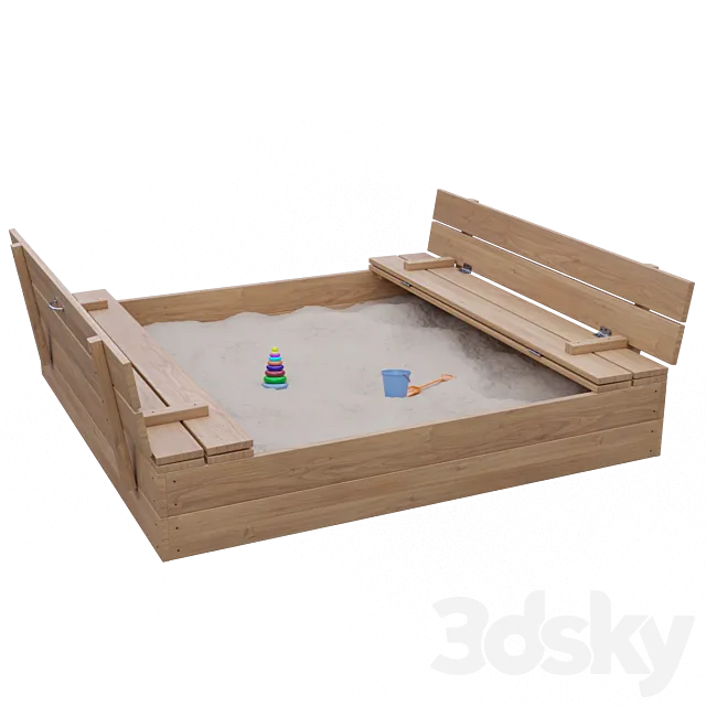 Folding sandbox 3D Model Folding sandbox 3D Model