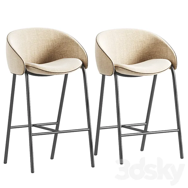 Folium Bar Stool 3DModel Folium Bar Stool 3DModel