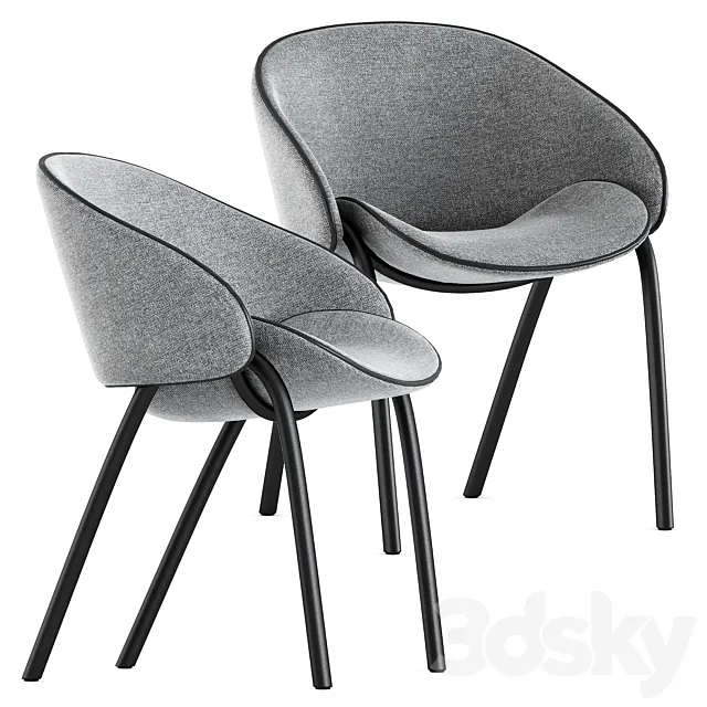 Folium dining chairs by Wendelbo 3D Model