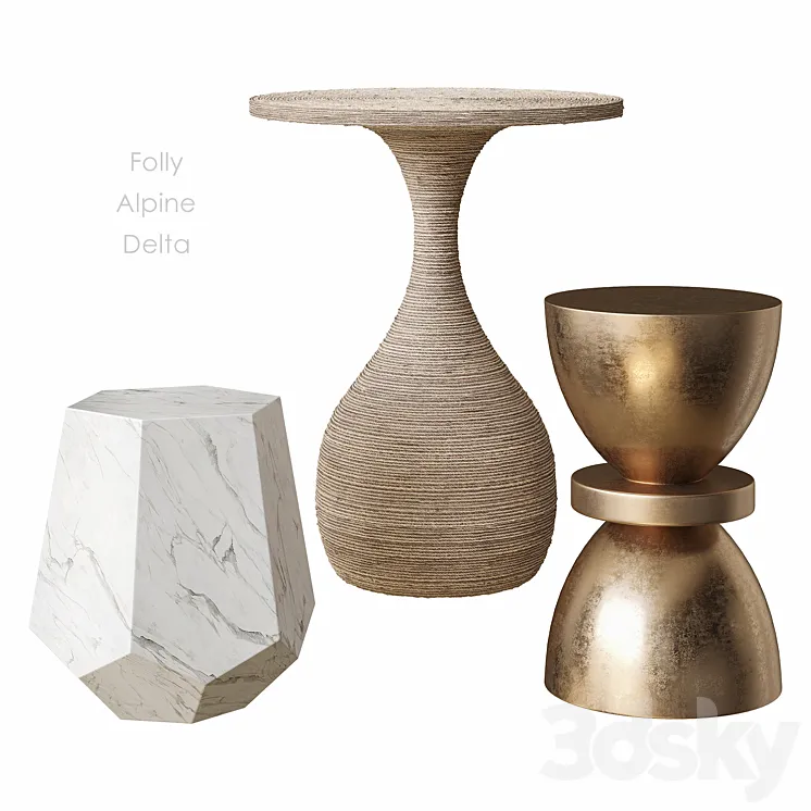 Folly Alpine Delta coffee table MGBWhome 3D Model Free Download