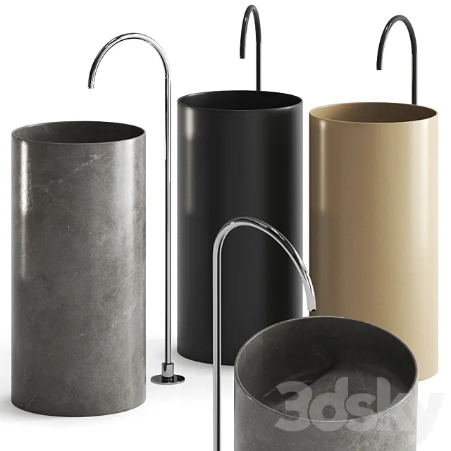 FONTANA Freestanding washbasin by FALPER 3DModel FONTANA Freestanding washbasin by FALPER 3DModel
