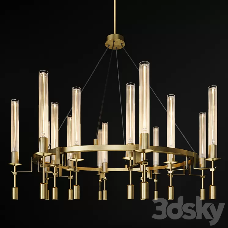 FONTANELLE ROUND CHANDELIER 3D Model FONTANELLE ROUND CHANDELIER 3D Model