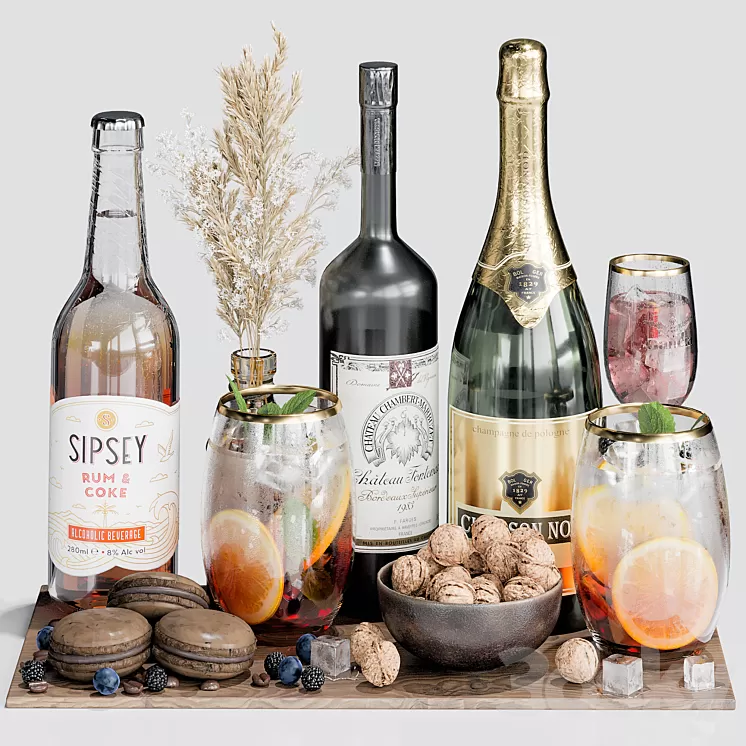 Food and Drinks 06 3D Model Free Download