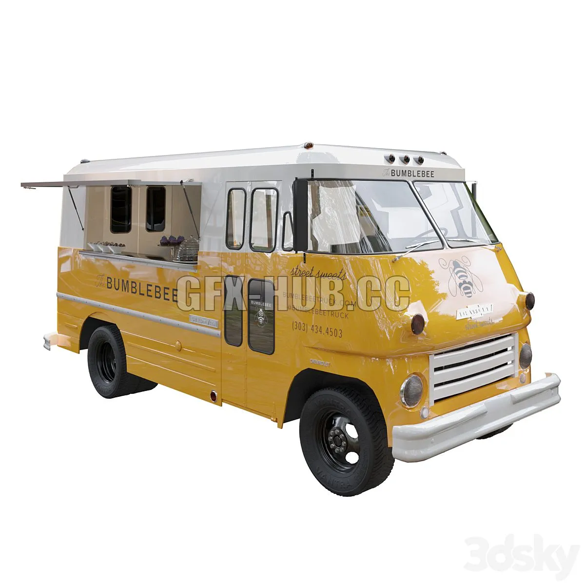 Food truck chevrolet 3D Model