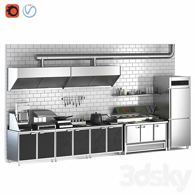 Foodcourt Sushi 3D Model