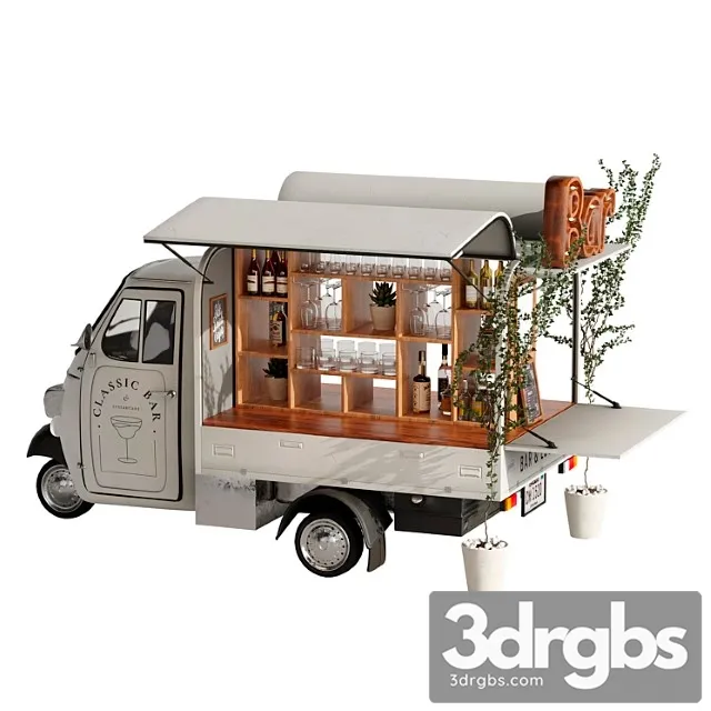 Foodtruck Bar Set 6 3D Model Download