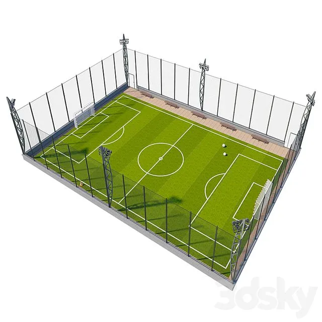 Football stadium Mini Stadium 3D Model