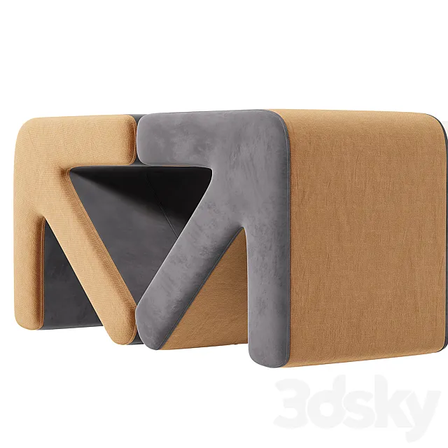 Footstool 3D Model Footstool 3D Model