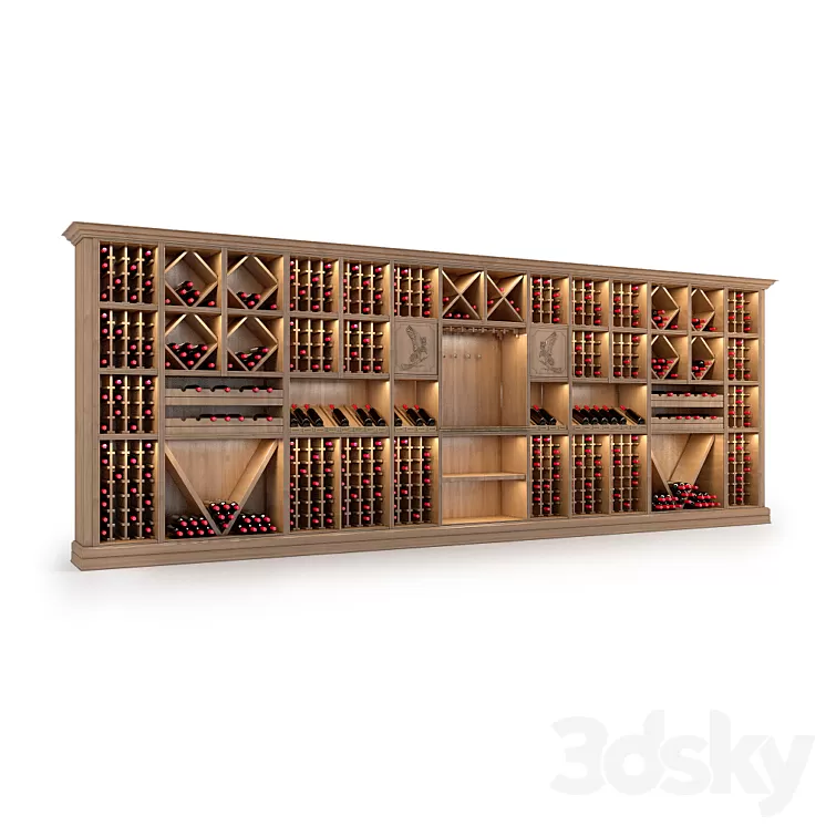 For perezalivku Wine rack Store Wine MAGNUM 834 3D Model For perezalivku Wine rack Store Wine MAGNUM 834 3D Model