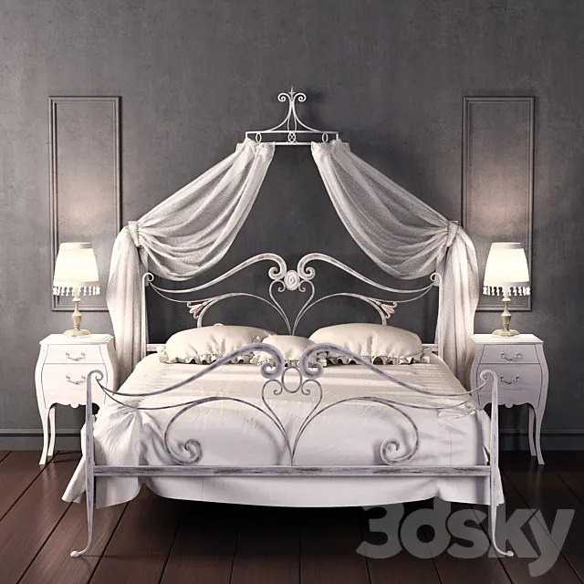 (for the competition) Canopy bed Giusti Portos DUCALE 3DModel