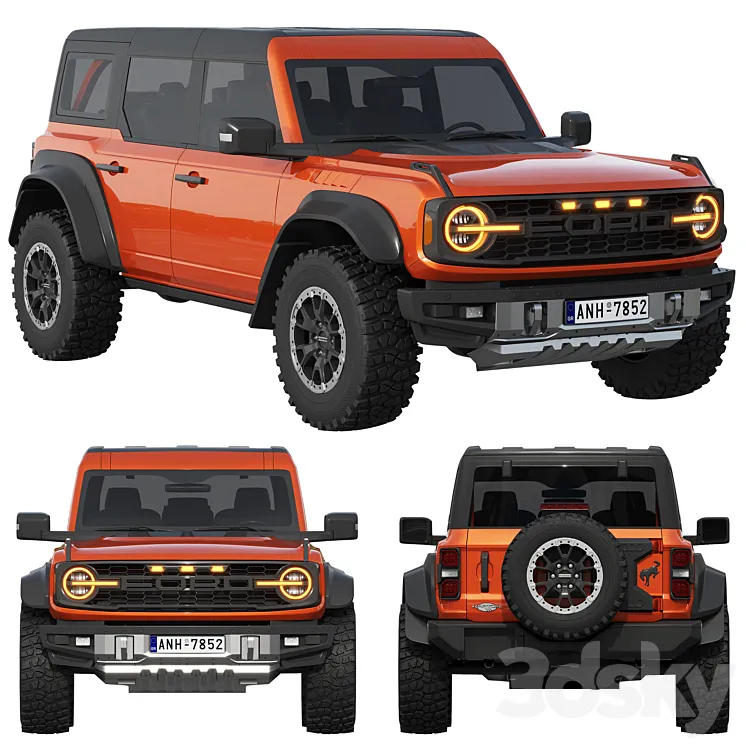 Ford Bronco Raptor 2022 3D Model Free Download