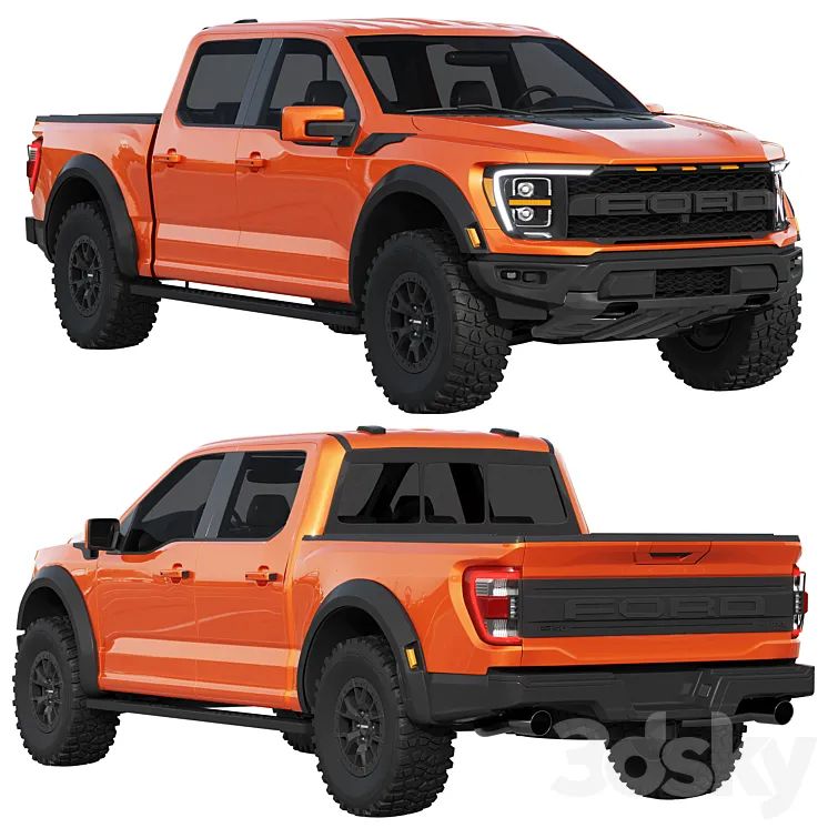Ford F-150 Raptor 2021 3D Model Free Download