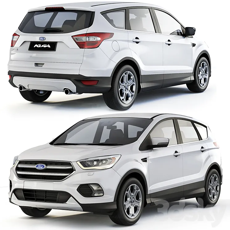 Ford Kuga 2018 3D Model Free Download