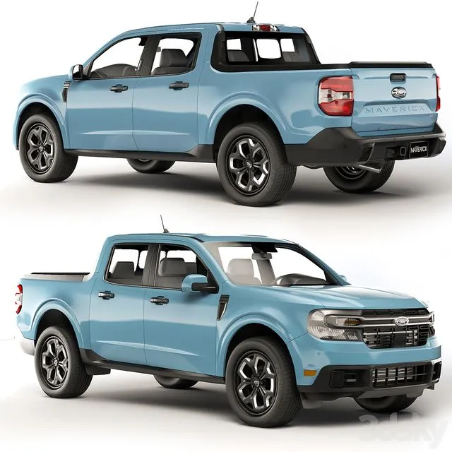 Ford Maverick Lariat 2022 3D Model